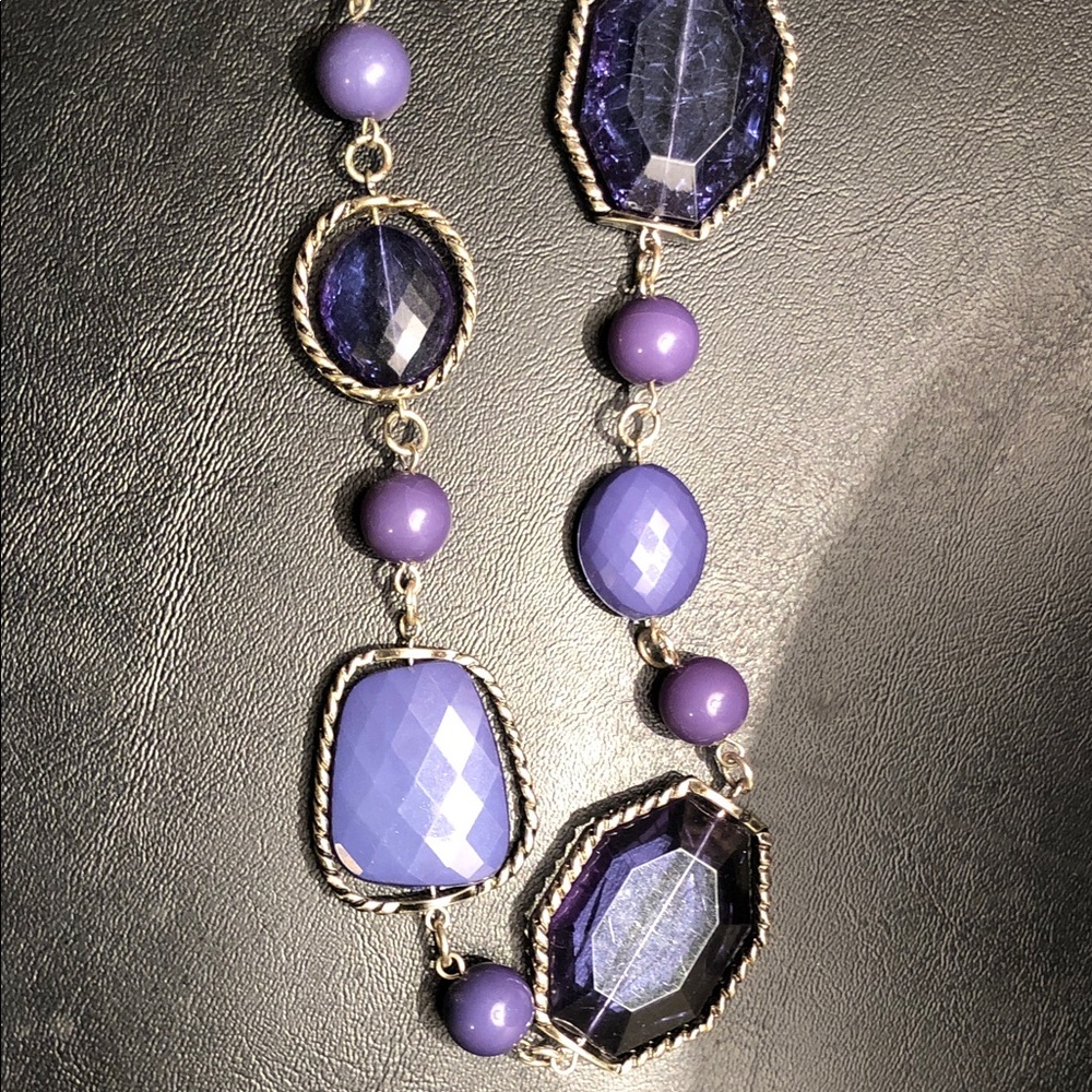 Elegant Blue and Purple Necklace